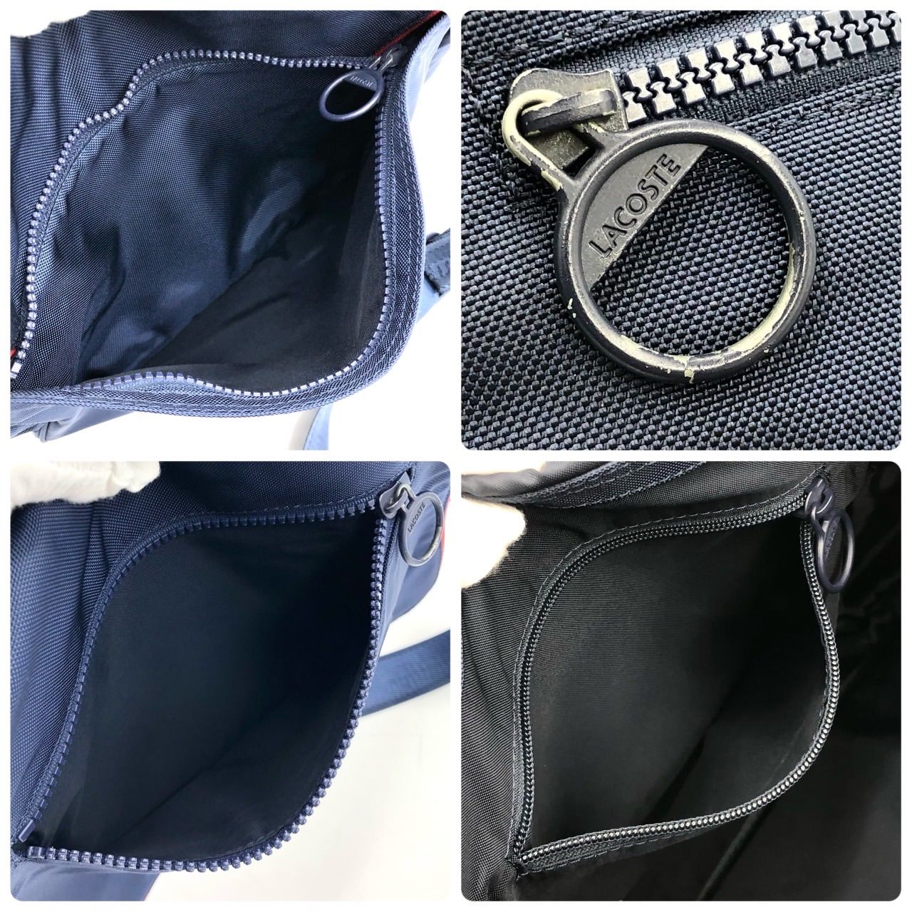 極美品】SUPREME LACOSTE コラボ ショルダー バッグ ネイビー 紺