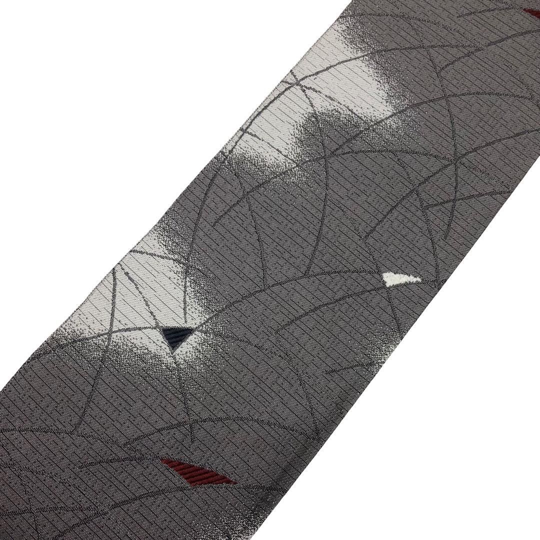 名古屋帯 霞に抽象模様 雲井鼠 ガード加工 O-5820 - メルカリ