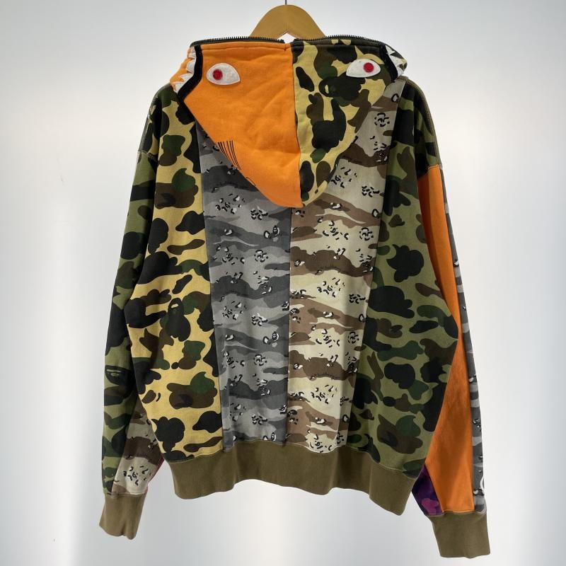 xxxxx様A Bathing ApeCAMO シャーク迷彩柄フルジップフーディ A BATHING APE(アベイシングエイプ) SHARK FULL-ZIP HOODIE 1870-115
