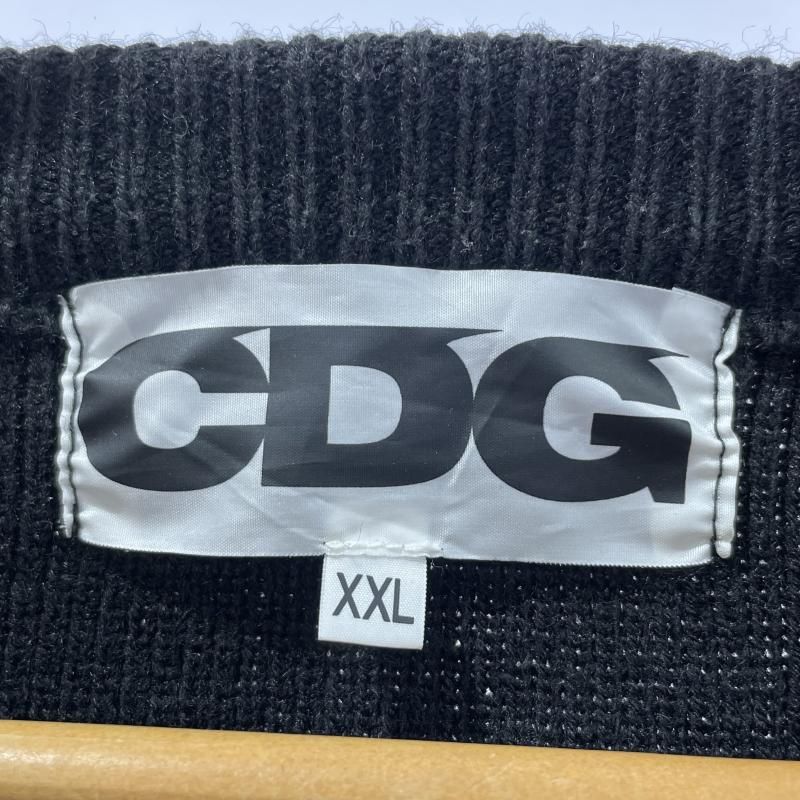 【中古】COMME des GARCONS シーディージー コムデギャルソン SZ-N009 CDGロゴニットプルオーバー ブラック サイズXXL[19][240019516717] 中古】COMME des GARCONS シーディージー コムデギャルソン SZ-N009
