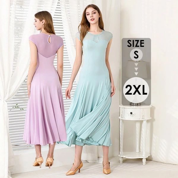 社交ダンス ドレス ロングドレス フリル モダンドレス リボン ワインレッド 社交ダンス衣装 モダン ワルツ ワンピース 無地 ダンス衣装 ステージ衣装 パーティー 発表会 競技用 コンクール 練習着 レッ