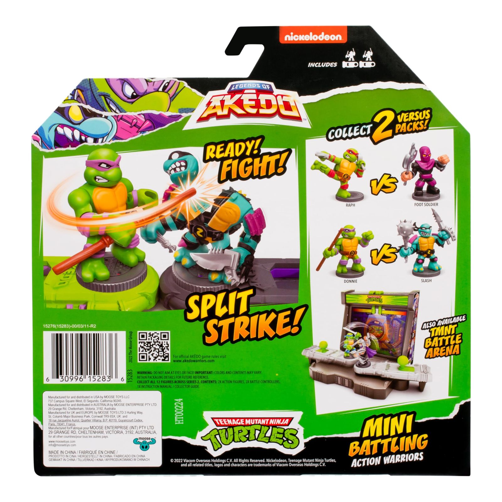 TMNT Versus AKEDO Akedo S3 Donatello - Turtles Ninja Teenage Mutant Pack Baxter Legends of at