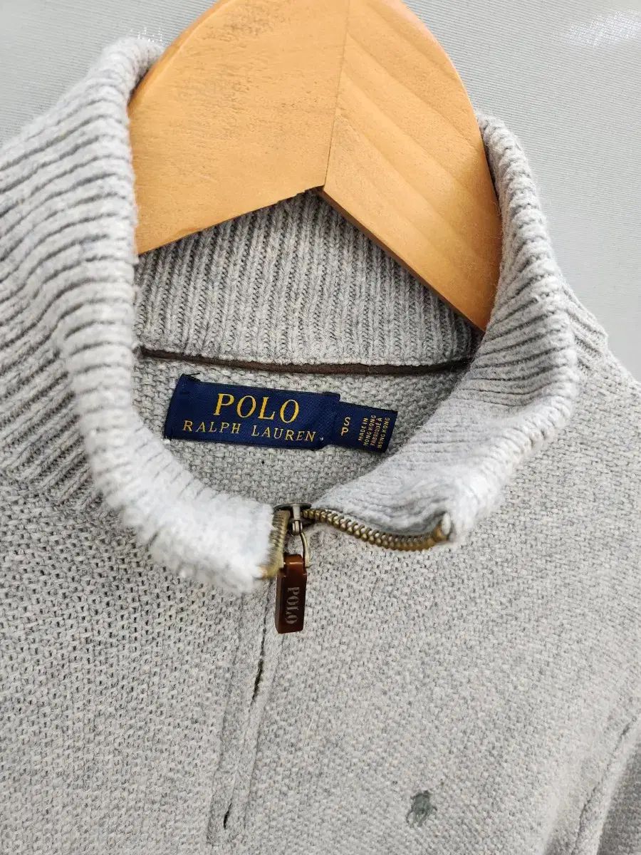 ポロ ラルフローレン ハーフネック ニット セーター 購入 グレー Polo