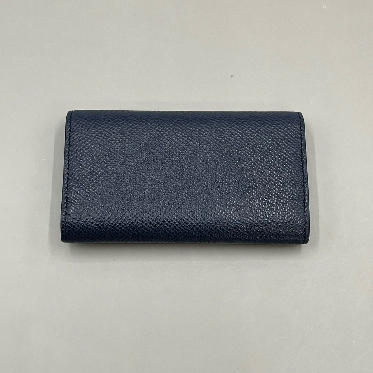 級 BALLY バリー キーケース 4連 本革 レザー ロゴ型押し 男女兼用 ウィメンズ 紺 ネイビー