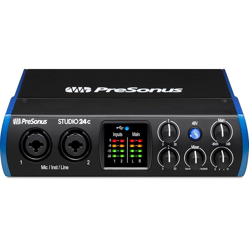 PreSonus Studio 24c オーディオ/MIDIインターフェース 24Bit 192kHz 2