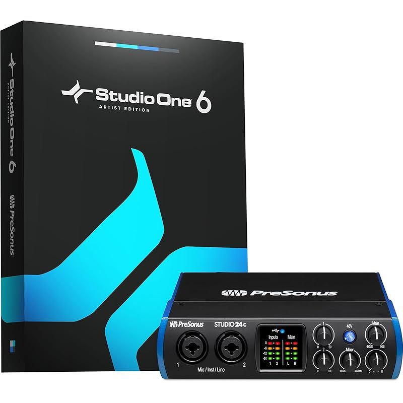 PreSonus Studio 24 c オーディオ|MIDIインターフェース Bit 192 kHz 2入出力USB-C互換 One Artistバンドル 0