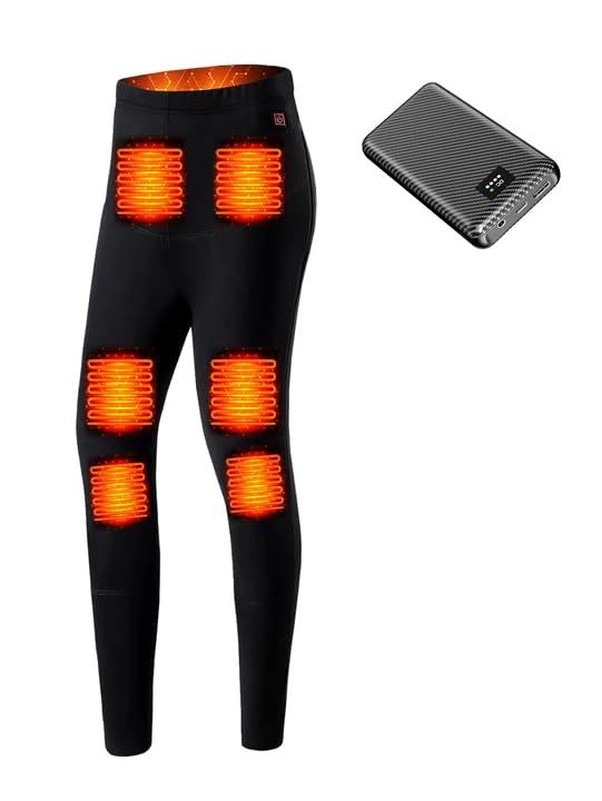 KLIFE 電熱パンツ 12つヒーター内蔵 加熱パンツ 電熱インナー 裏起毛 DC 7 4 V発熱 バッテリー付きe b 6 c cd 75