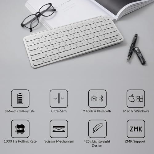  Keychron B 1 Pro ウルトラスリム ワイヤレスキーボード ZMK シザースイッチ 2.4 GHz Bluetooth 5.2 有線接続 ロングバッテリーライフ Mac Windows Linux対応 ア 64 fef 318 その他 キッチン 食器