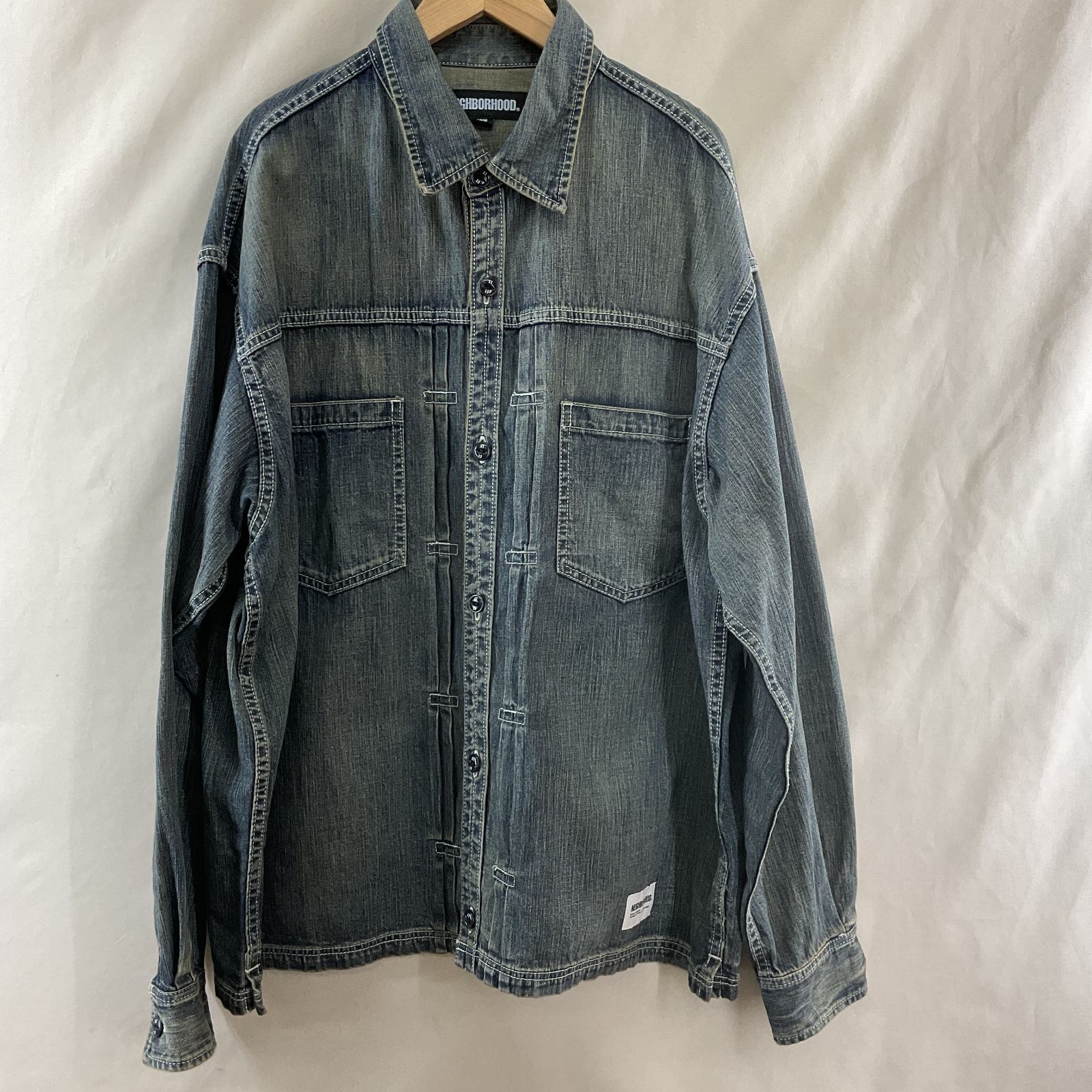 WASHED DENIM SHIRT LS ネイバーフッド デニムシャツ 242 SPNH-SHM 06 Lサイズ K 0223-005 214