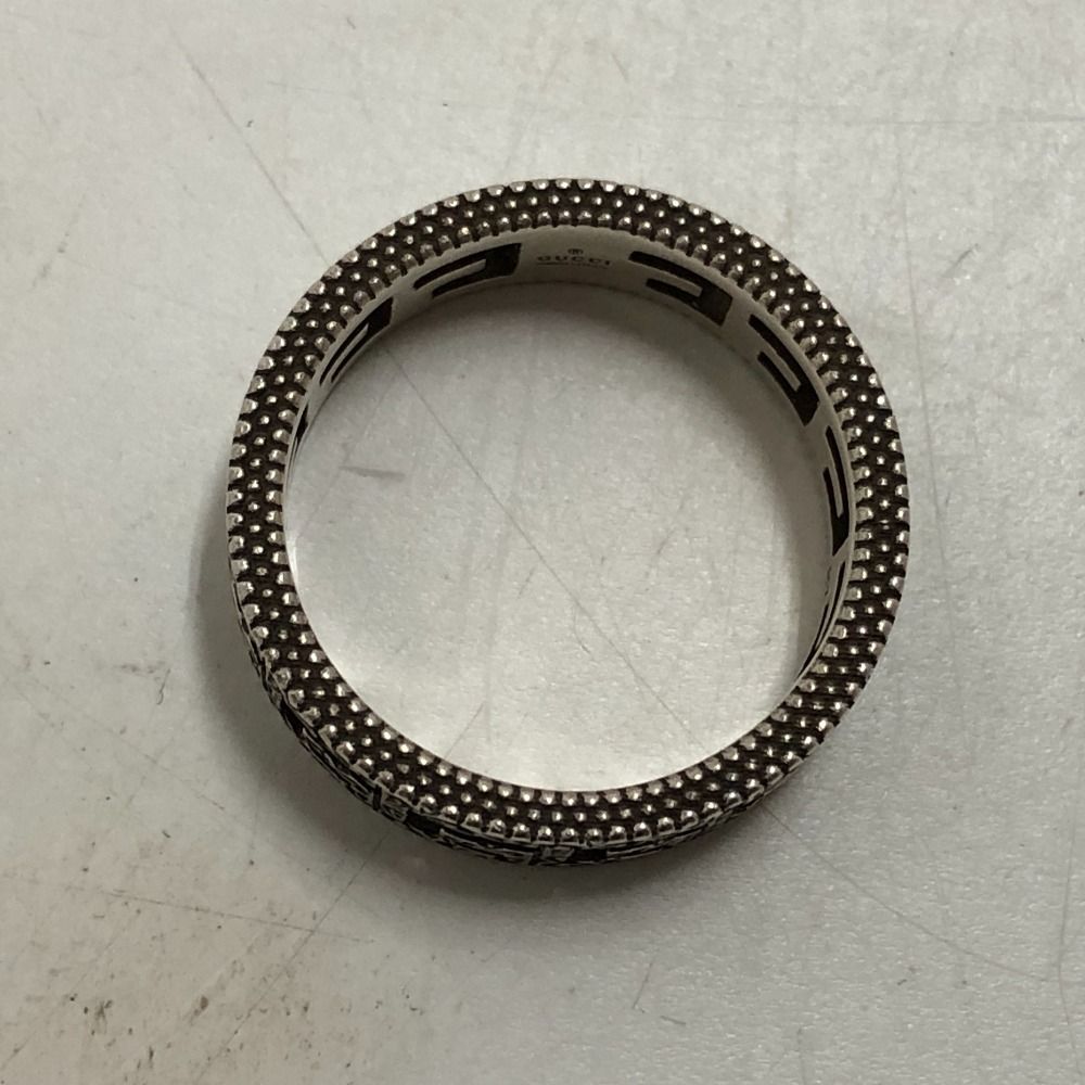 02w21303 グッチ GUCCI スクエアG アラベスク リング シルバー 21号