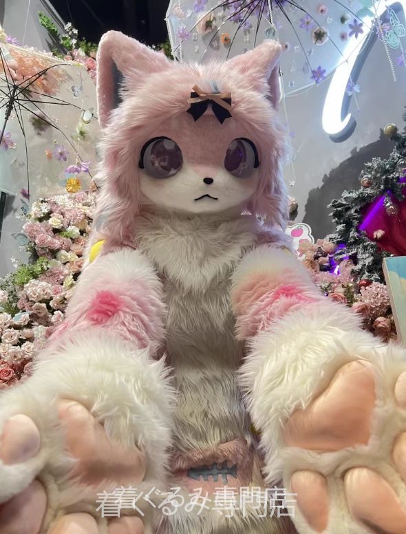 兎 ぐるみ ケモノ体 フルスーツ セット 全頭ヘッド ファースーツ ぬいぐるみ コスプレ コスチューム