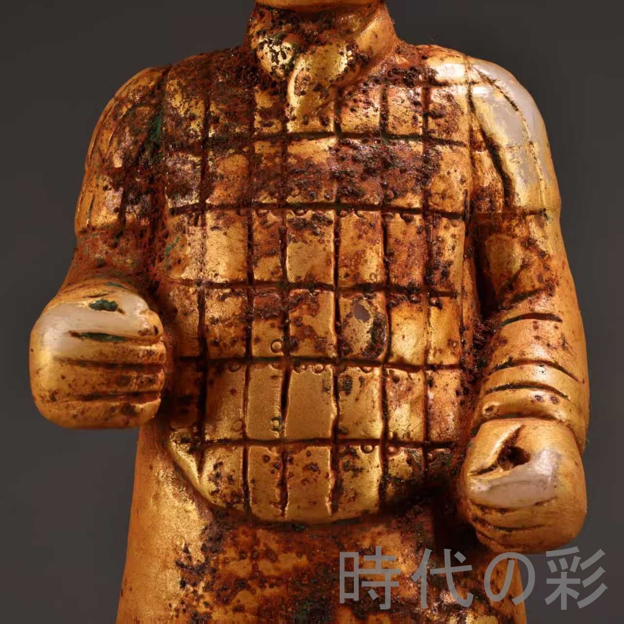 中国古美術 旧蔵『白玉彫刻 站人勇人物』古玉彫刻 唐物 文房置物 賞物