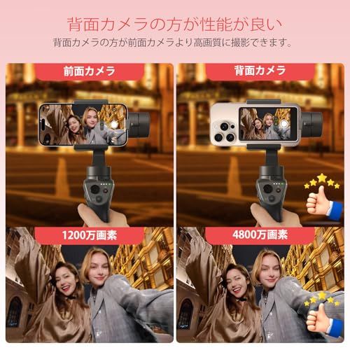  Moman スマホ用自撮りモニター iPhone 7-16 Android対応 3時間使用 1080 P 4 K撮影 低遅延 外カメラ自撮り 磁石取付け マグネティック対応 50メートル使用範囲 ワイアレスシャッターボタン内蔵 音量 明るさ調整 持ち運 その他 自撮り棒 スタビライザー