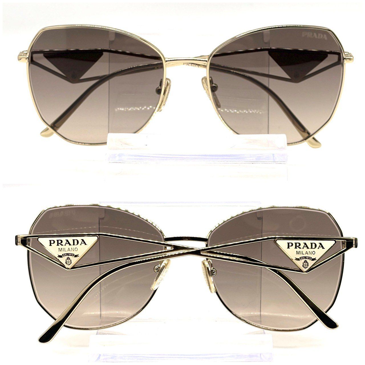 横顔を美しく魅せる】 PRADA プラダ サングラス トライアングルロゴ