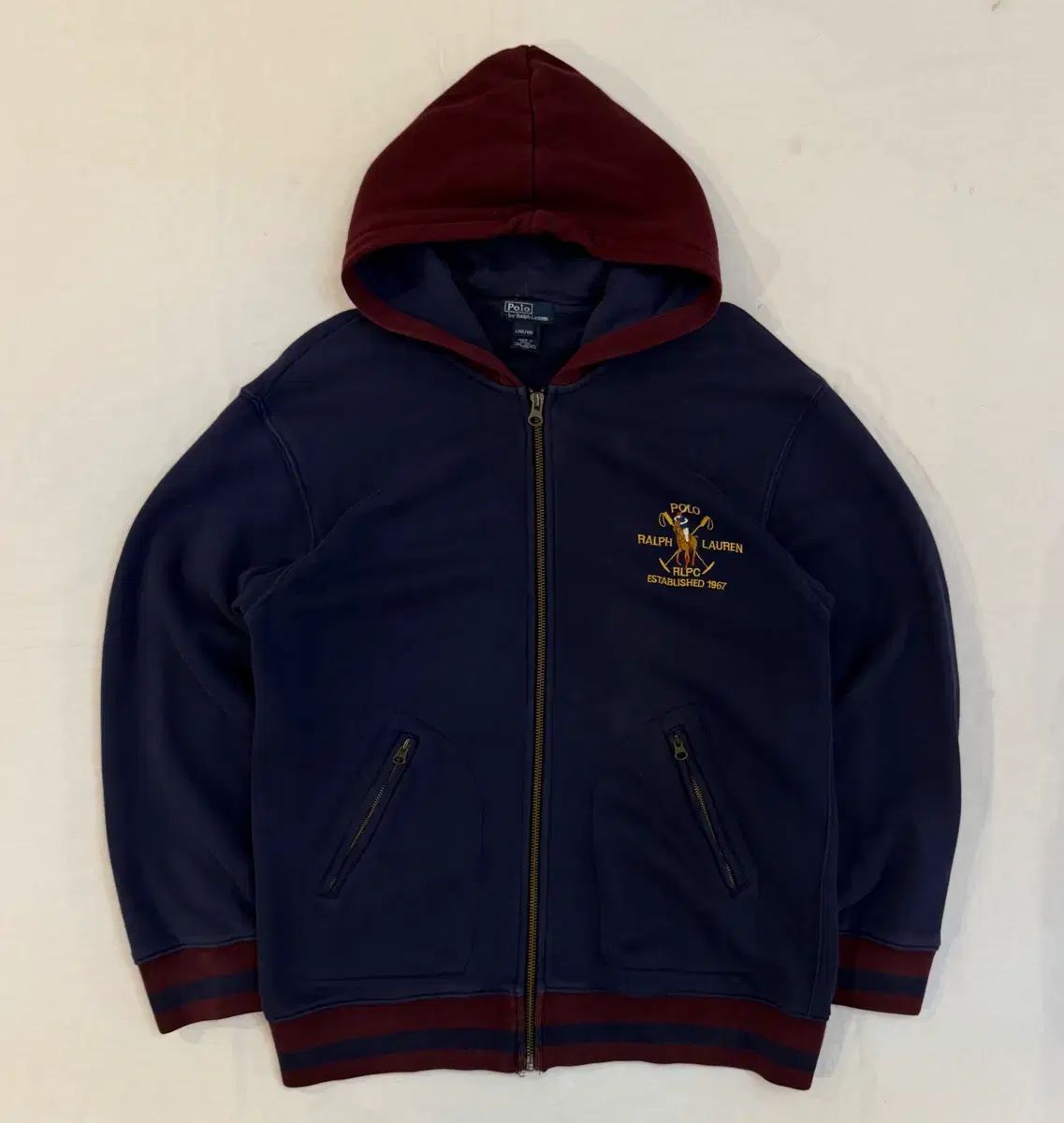 ポロラルフローレン ビックポニー チーフキーフ バイカラー ジップアップパーカー