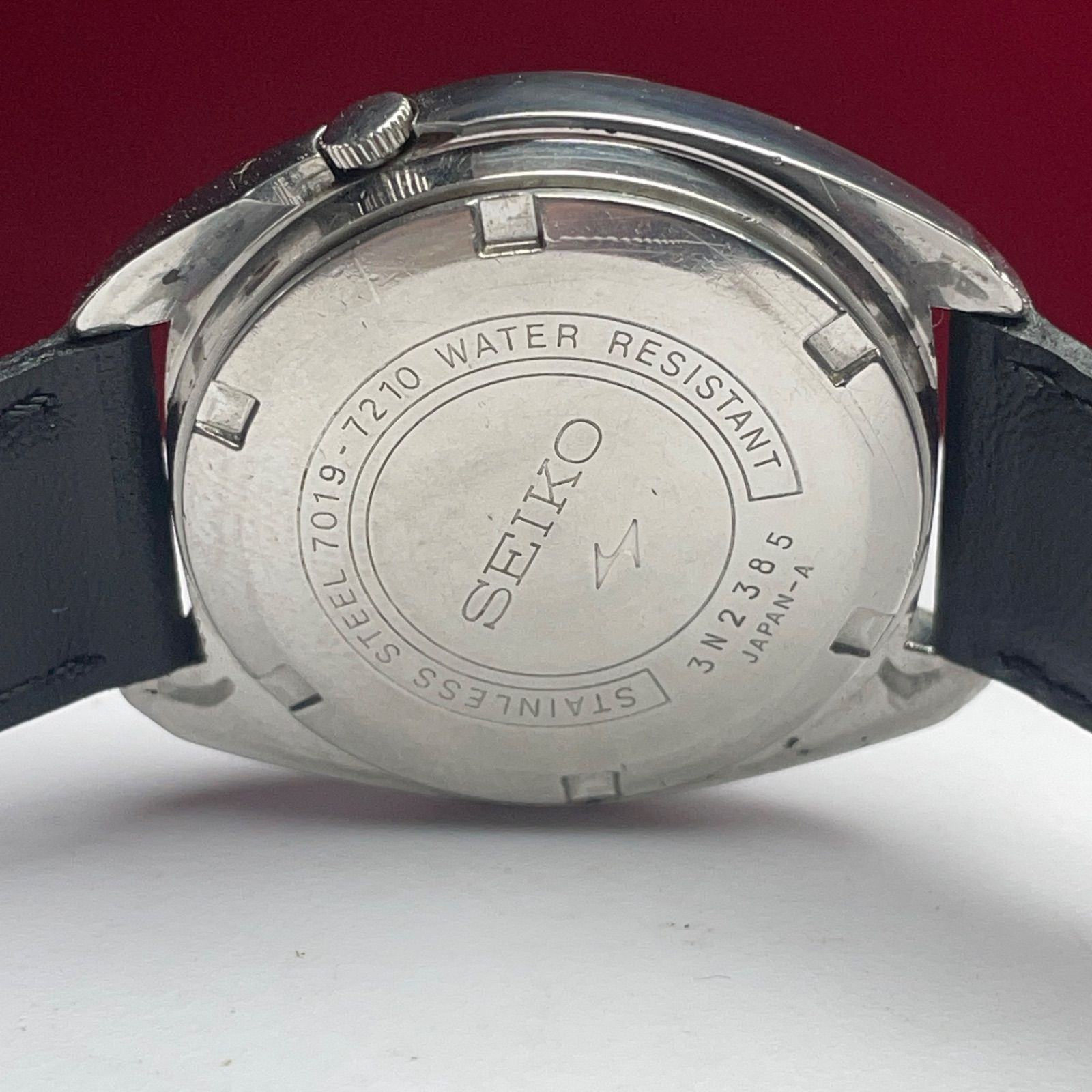 9面ガラス風防純正新品 SEIKO 5 ACTUS 自動巻 日本製 革ベルト新品