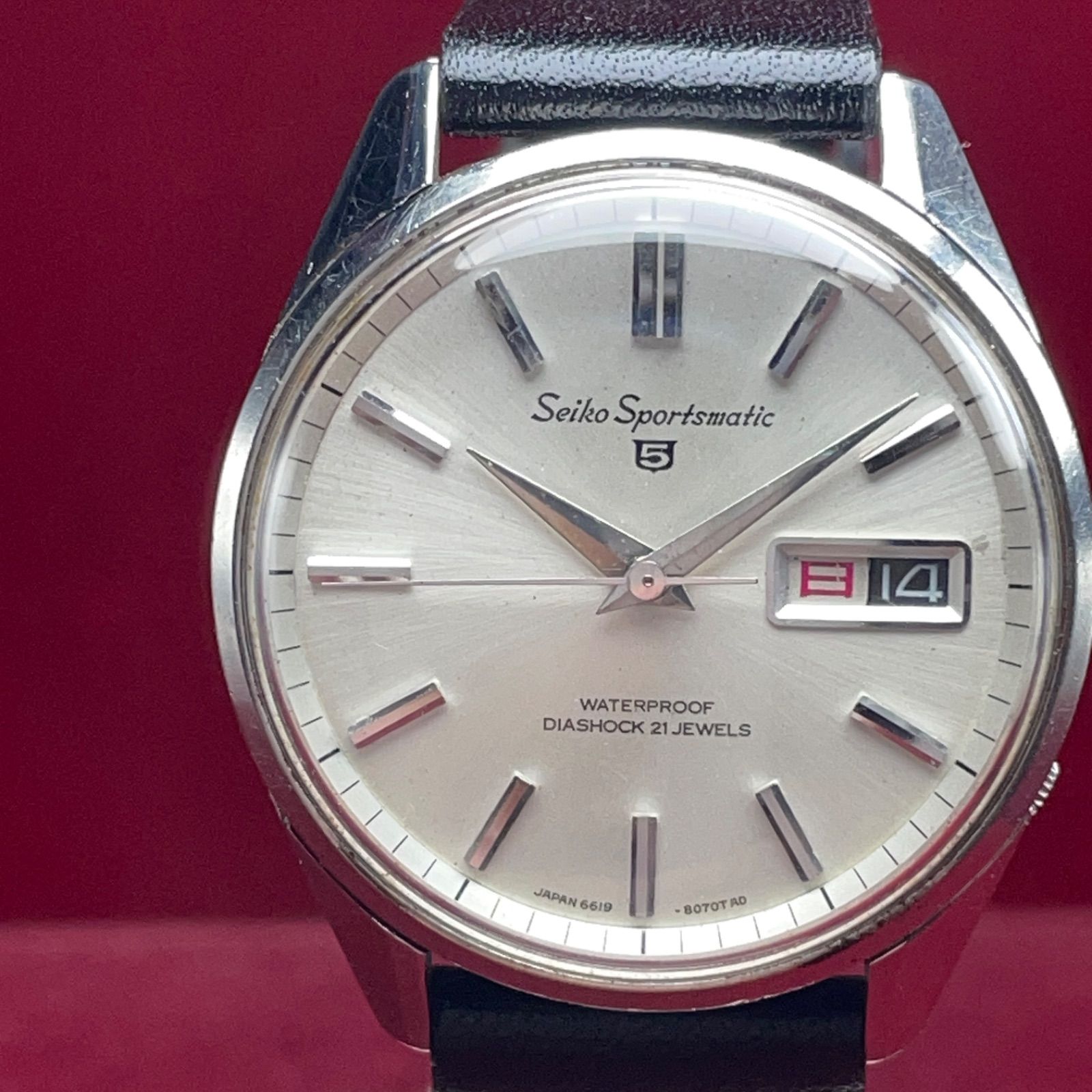 超 風防 交換済 SEIKO スポーツマチック 5 自動巻 ヴィンテージ アンティーク Sportsmatic 稼働品 セイコー 腕時計