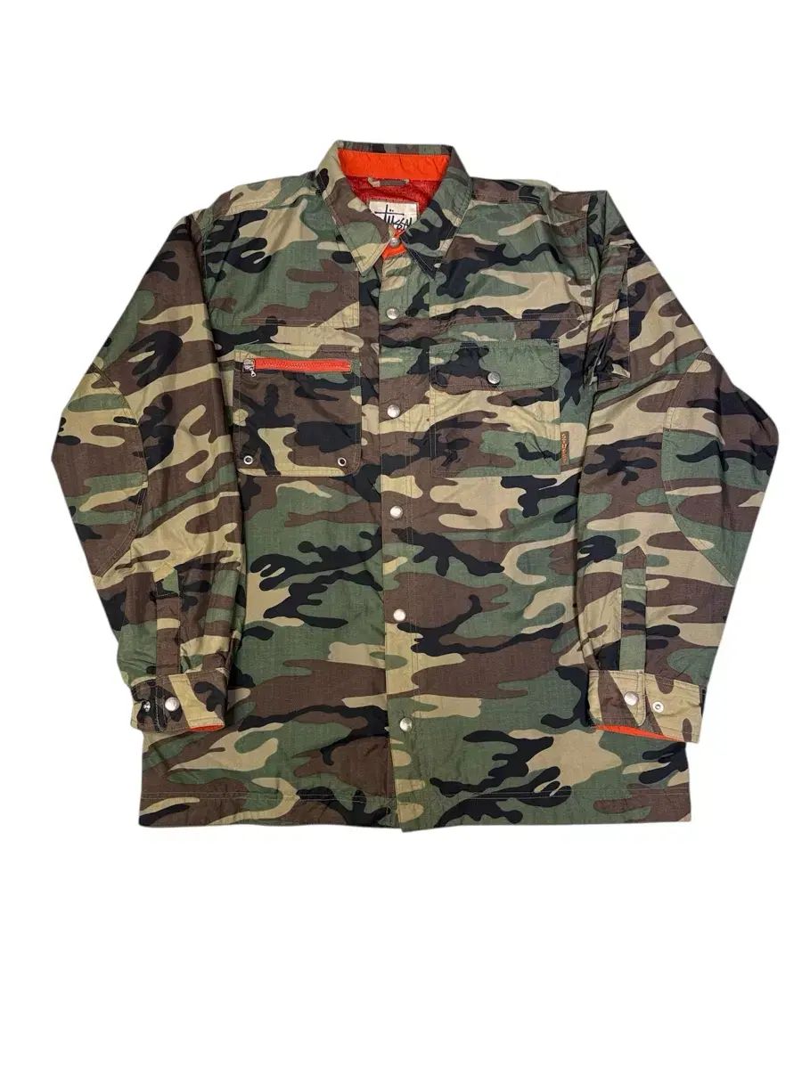 ヴィンテージ 90 s オールド STÜSSY アウトドア カモフラ ミリタリー シャツ ジャケット M