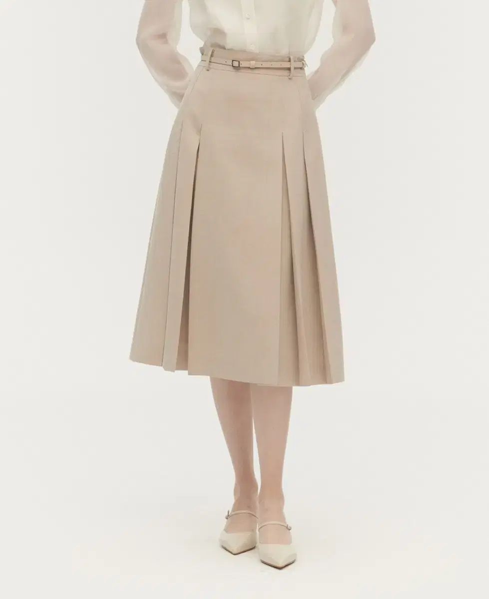 SIE 르베 ベルト付き スカート S ベージュ