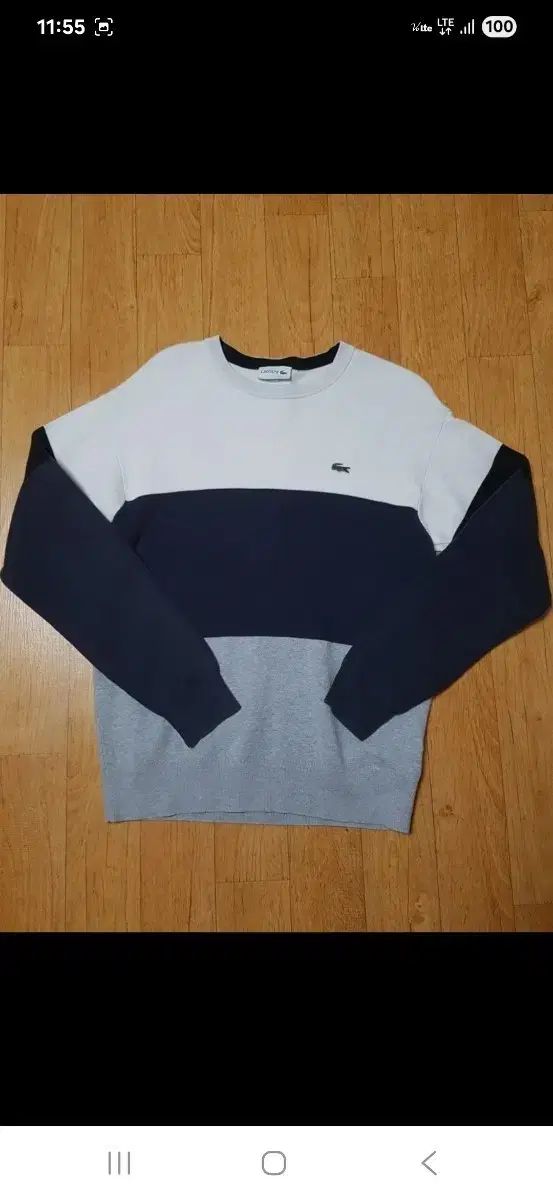 LACOSTE ラコステ ゴルフ カラーブロック ニット 長袖 Tシャツ ゆったり 95 サイズ