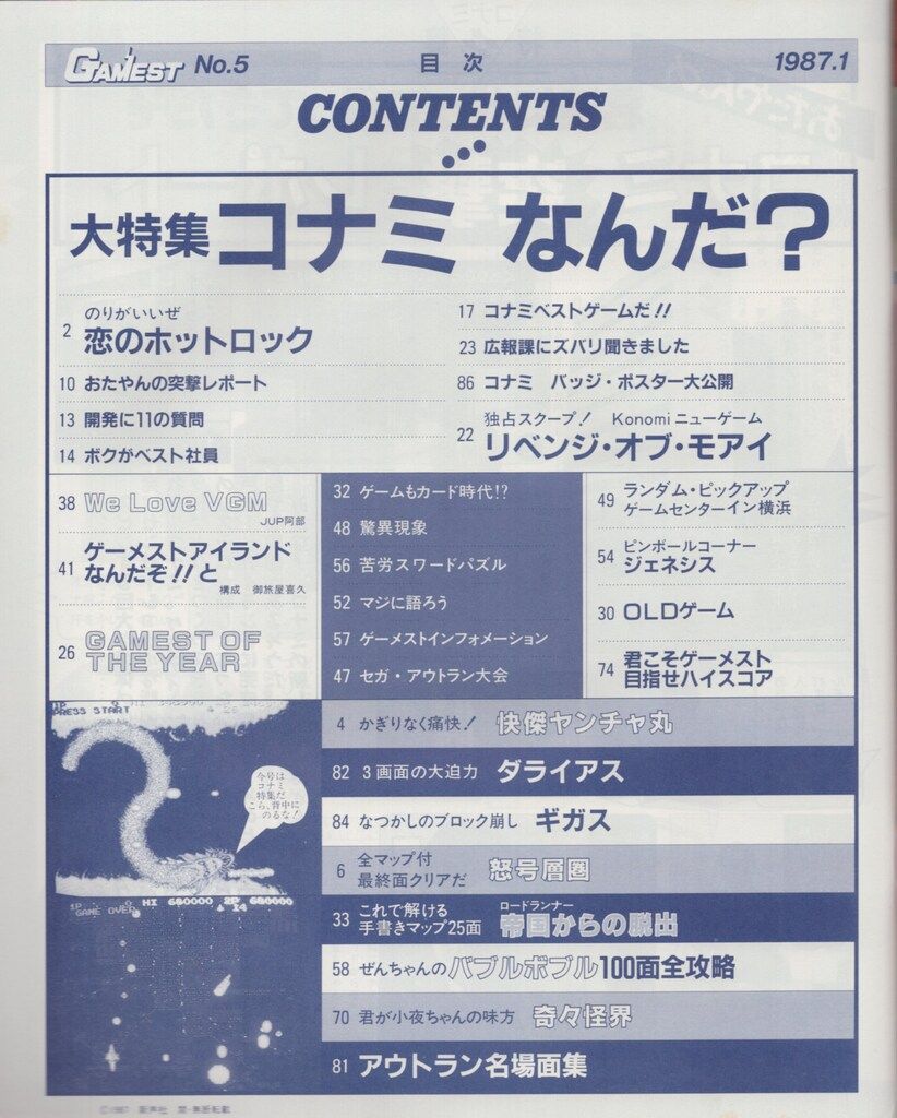 新声社 1987年 20日号 月刊 GAMEST 5