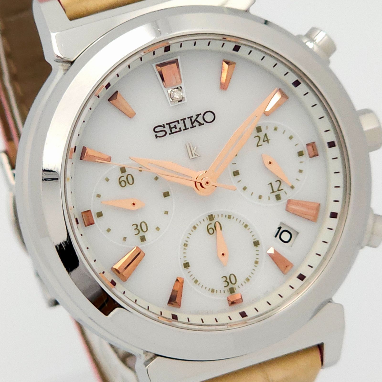 ☆良品 SEIKO セイコー ルキア V175-0AJ0 クロノグラフ ソーラーQZ ☆良品 SEIKO セイコー ルキア V175-0AJ0 クロノグラフ ソーラーQZ