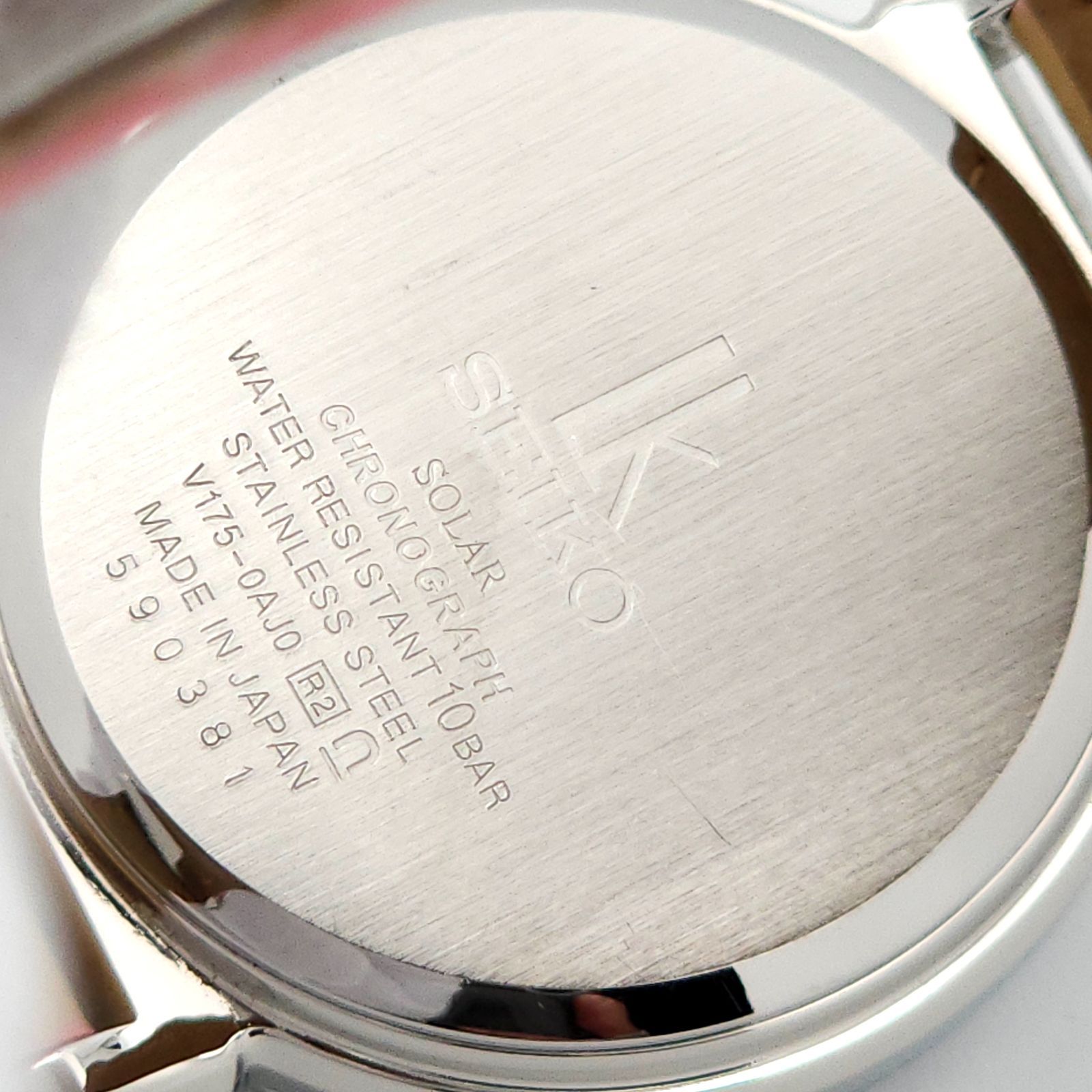 ☆良品 SEIKO セイコー ルキア V175-0AJ0 クロノグラフ ソーラーQZ