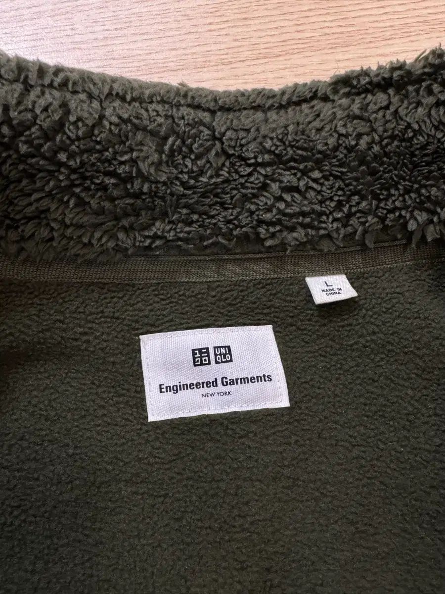 L UNIQLO ENGINEERED GARMENTS カーキ フリース ジャケット