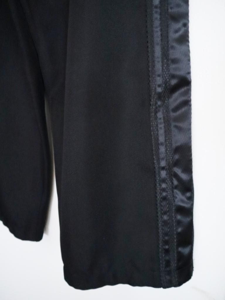 JUNYA ジュンヤワタナベ エステルサイドラインワイドパンツ 製 コムデギャルソン ～XSサイズ ブラック 大人 カジュアル み 6460735