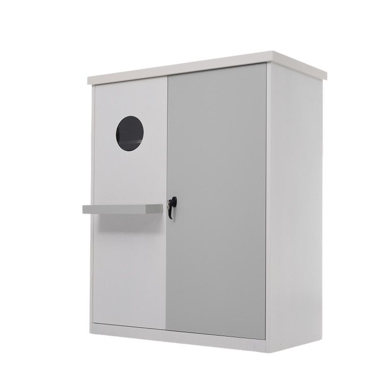  大容量＆防水 屋外収納棚 123 x 61 150 cm 大型ユニット 庭|畑|農場に最適 キー|小物ケース|ラック付 グレー 高耐候性 頑丈設計 建築資材 材料 資材