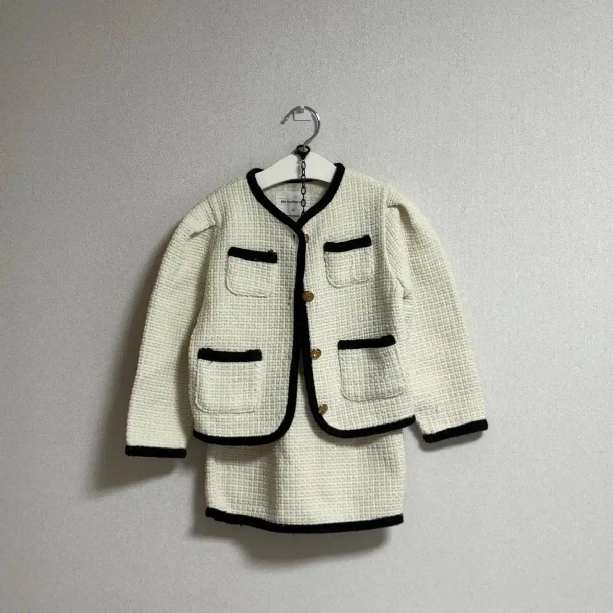 全国無料，限定SALE 子供 女の子 ツイード スカート 上下セット / XL その他
