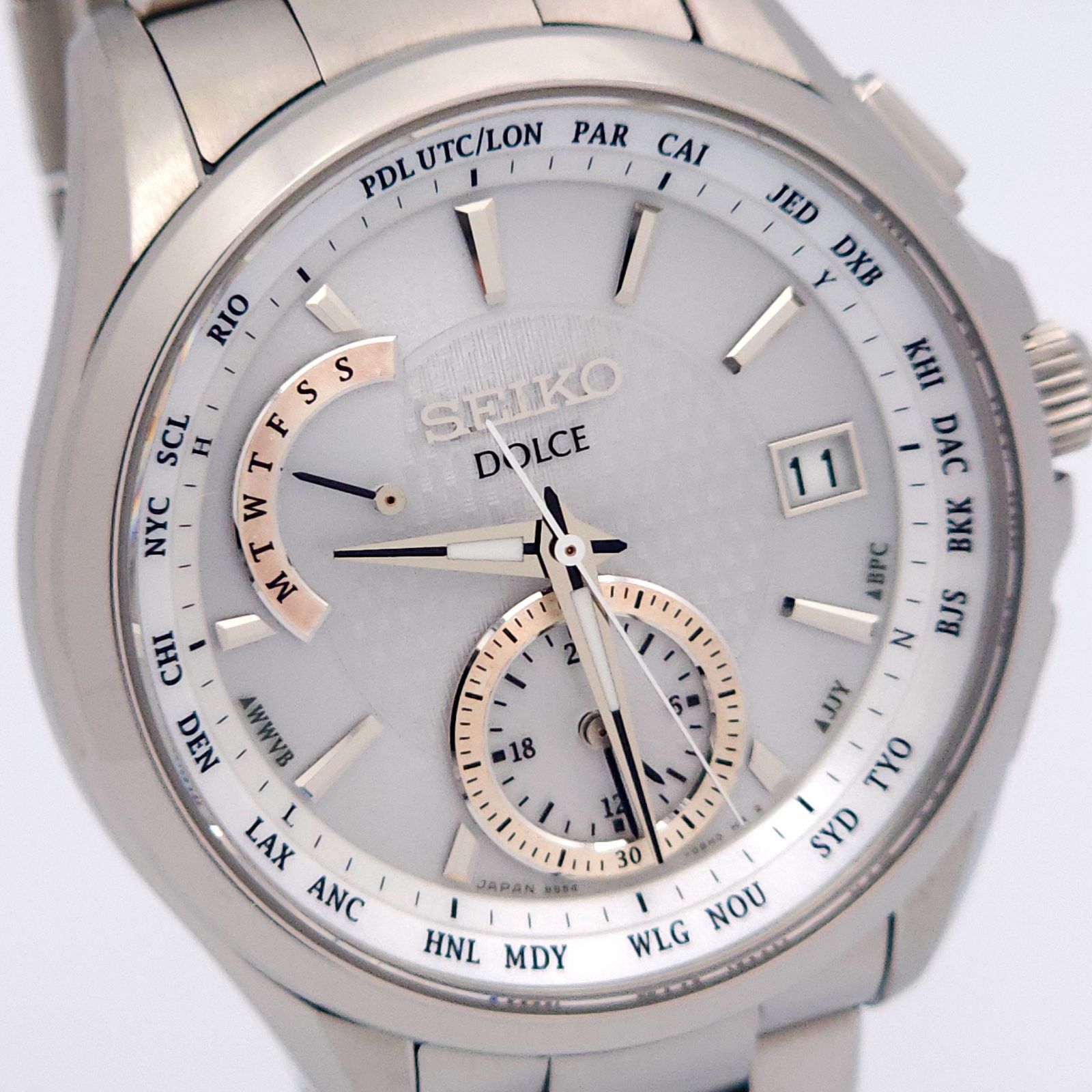 【超希少】セイコー　ドルチェ　ソーラー　8B54-0BN0 SADA025 箱付 ☆良品 SEIKO セイコー ドルチェ 8B54-0BN0 ソーラー電波 動作品