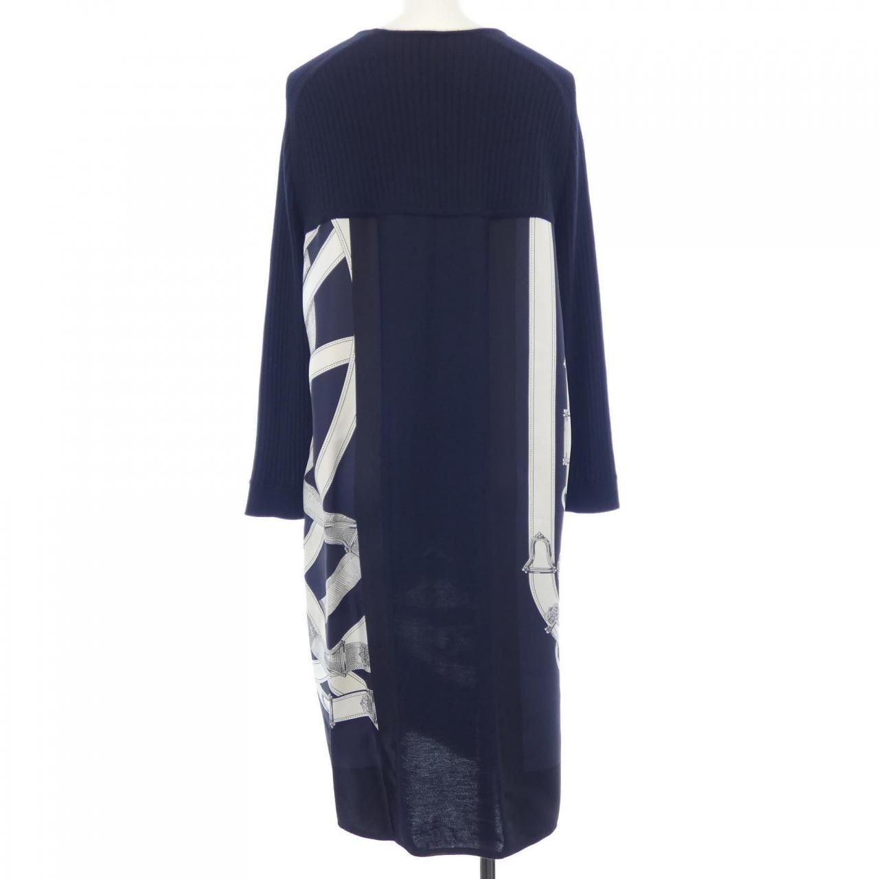 エルメス HERMES CAVAL CADOUR *76-7755 ツイルレーヌ ワンピース