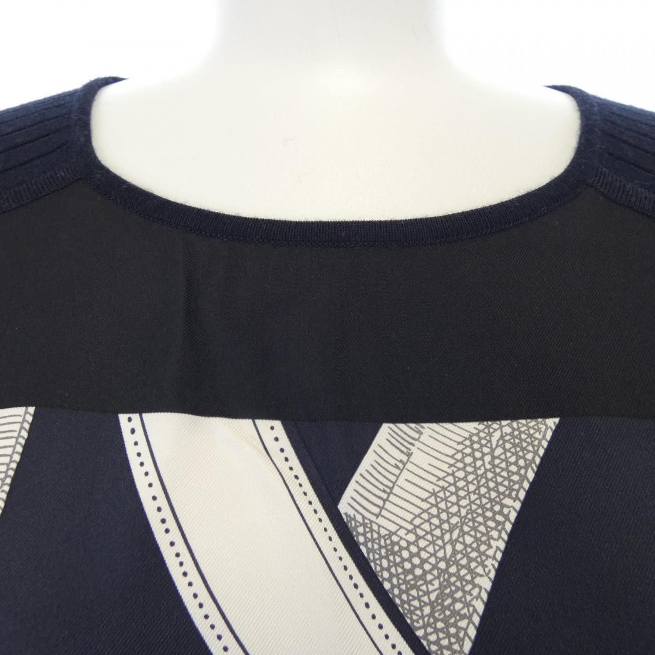 エルメス HERMES CAVAL CADOUR *76-7755 ツイルレーヌ ワンピース