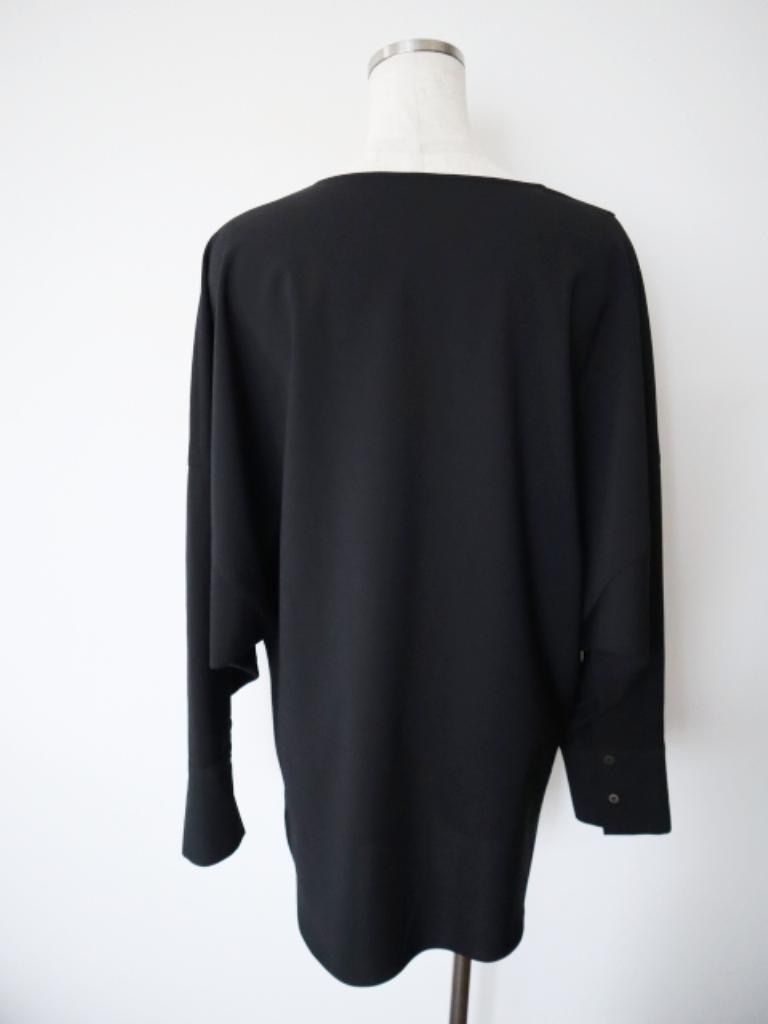  ADORE アドーア ライトジョーゼットブラウス 定価35200円 Mサイズ ３８ ブラック 大人 シンプル め お出掛け み 6460704 長袖 シャツ ブラウス