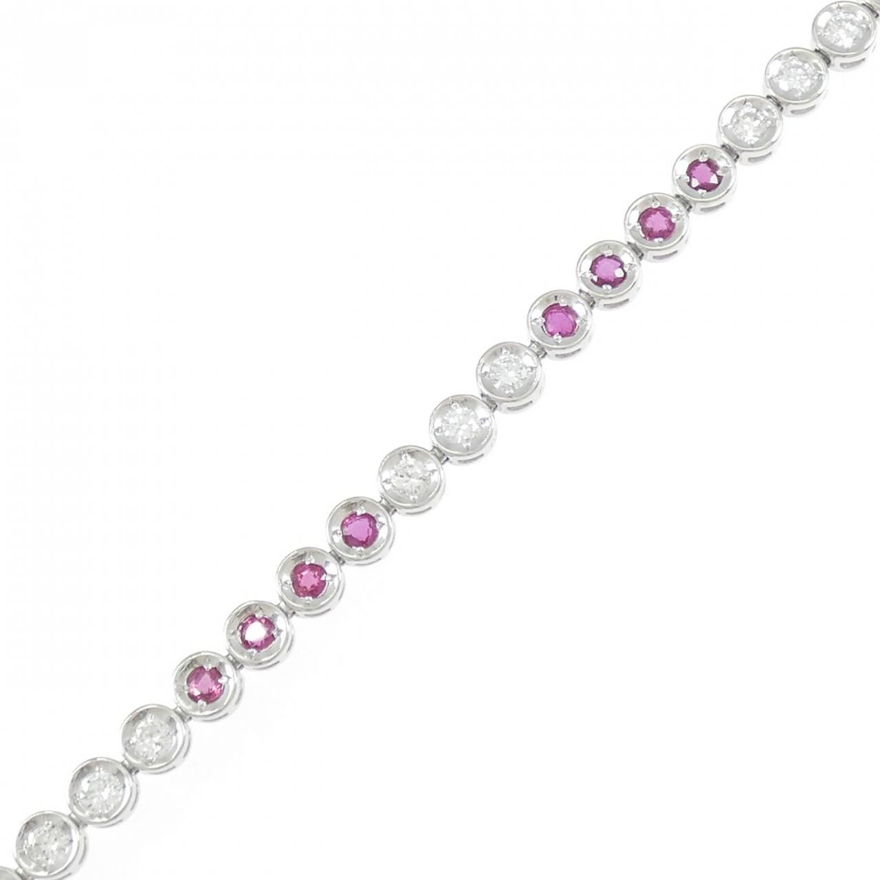 PT 850 ルビー ブレスレット 2.00 CT