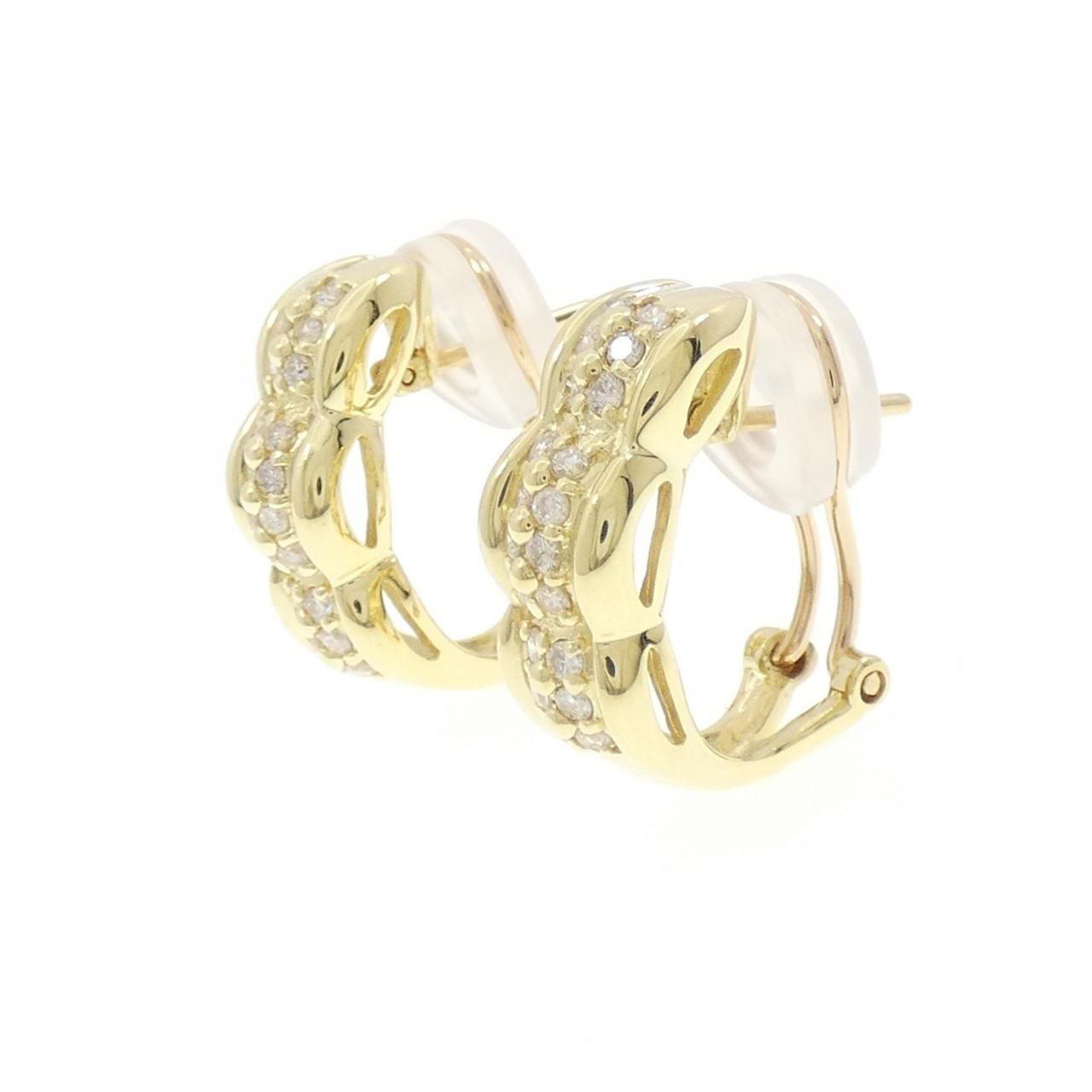 K 18 YG ダイヤモンド ピアス イヤリング 0.44 CT