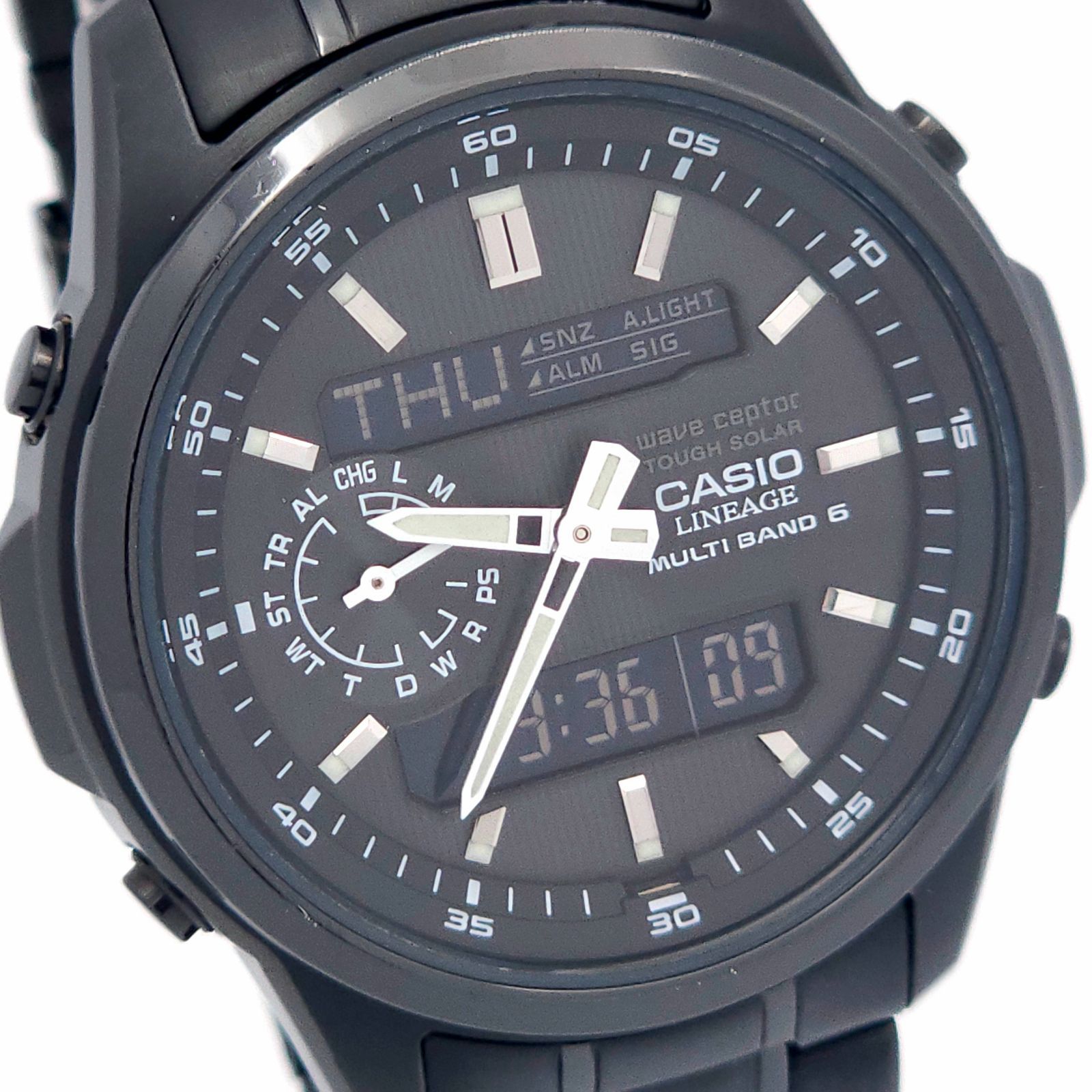 ☆本体良品 CASIO カシオ リニエージ LCW-M300ソーラー電波 動作品 黒