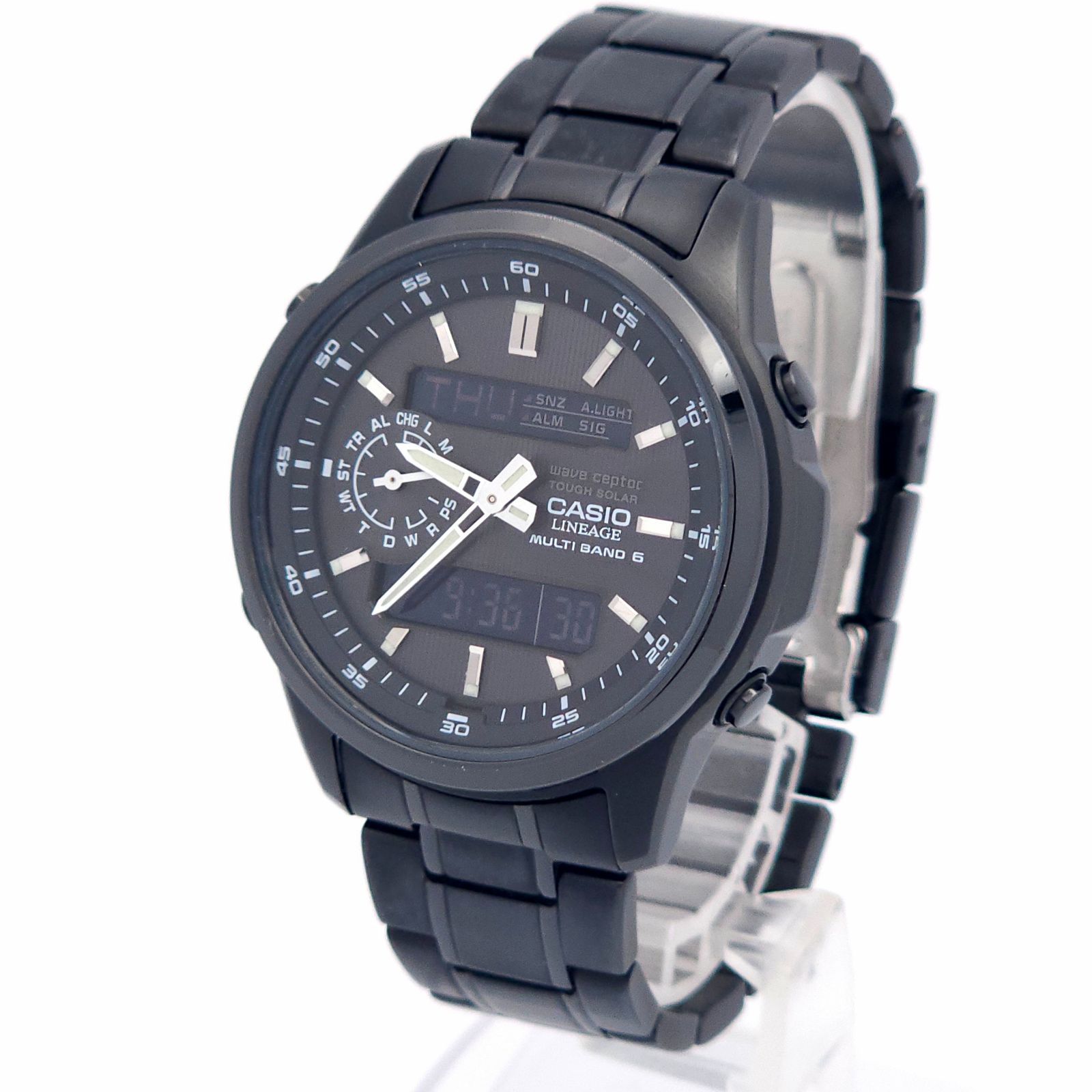 ☆本体良品 CASIO カシオ リニエージ LCW-M300ソーラー電波 動作品 黒