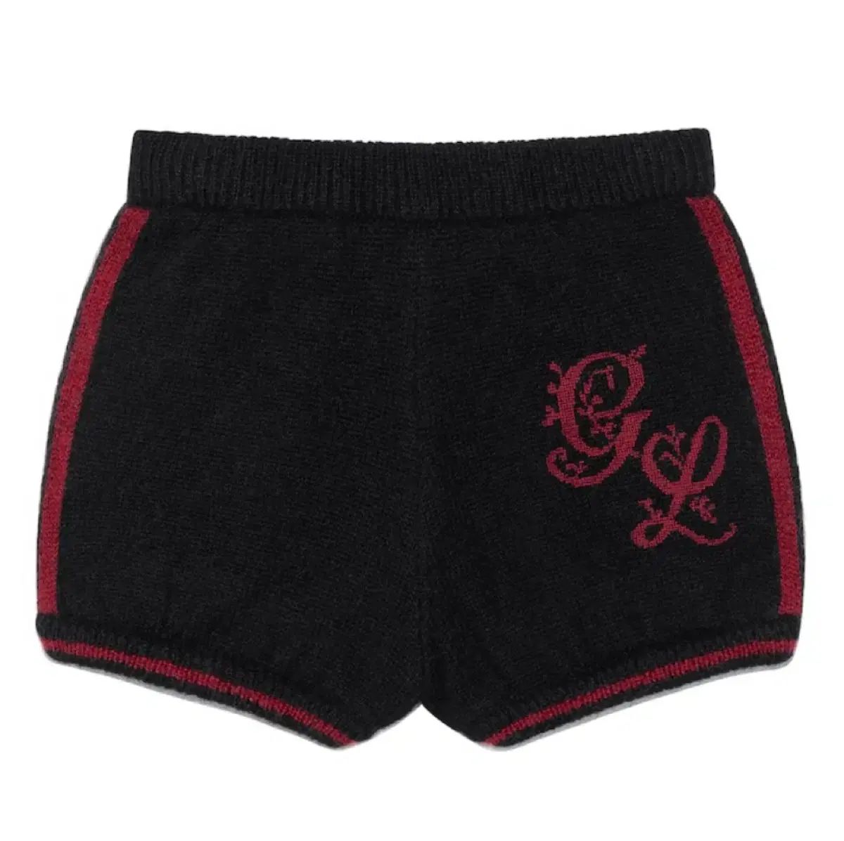 GLOWNY クロススティッチ ニット ショーツ ブラック S