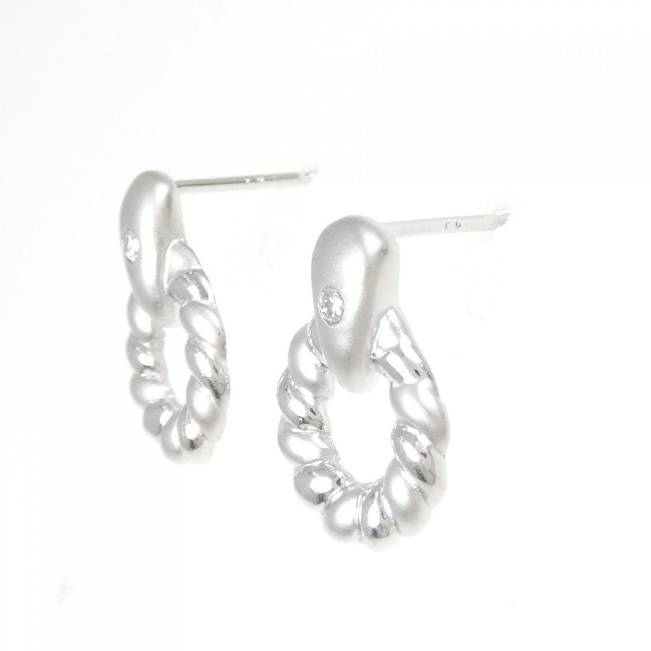 PT/PT850 ダイヤモンド ピアス 0.06CT - メルカリ