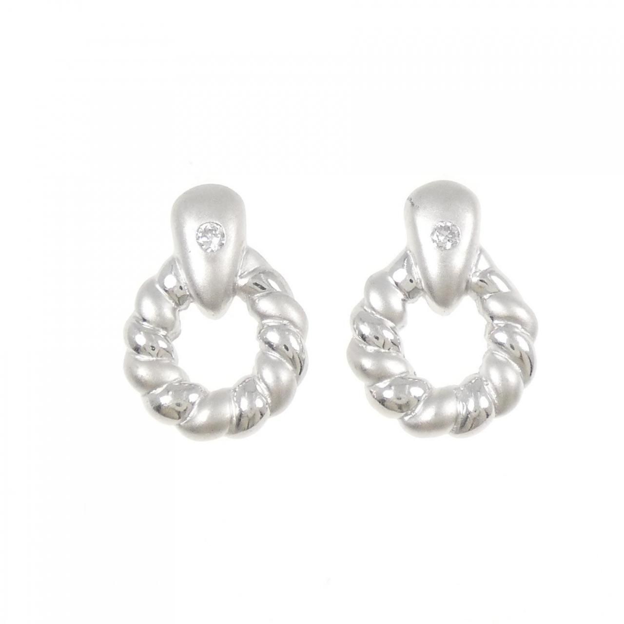 PT/PT850 ダイヤモンド ピアス 0.06CT - メルカリ