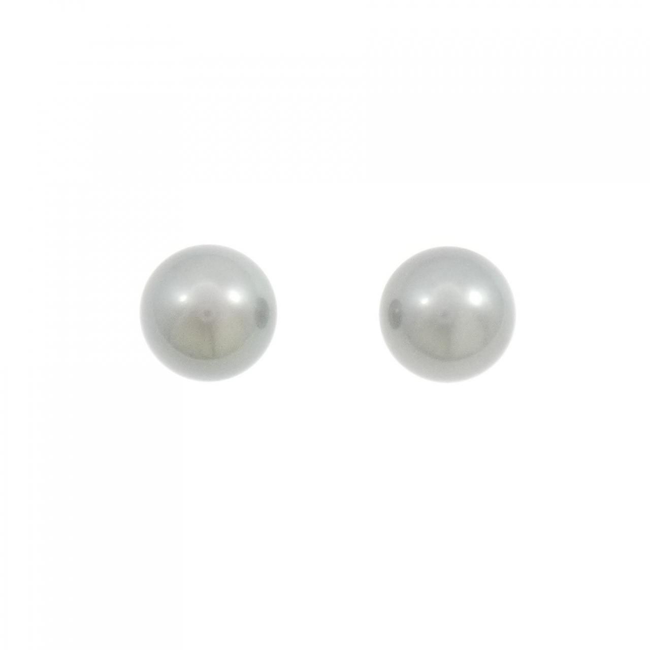 K 18 WG 黒蝶パール ピアス 12 2 mm