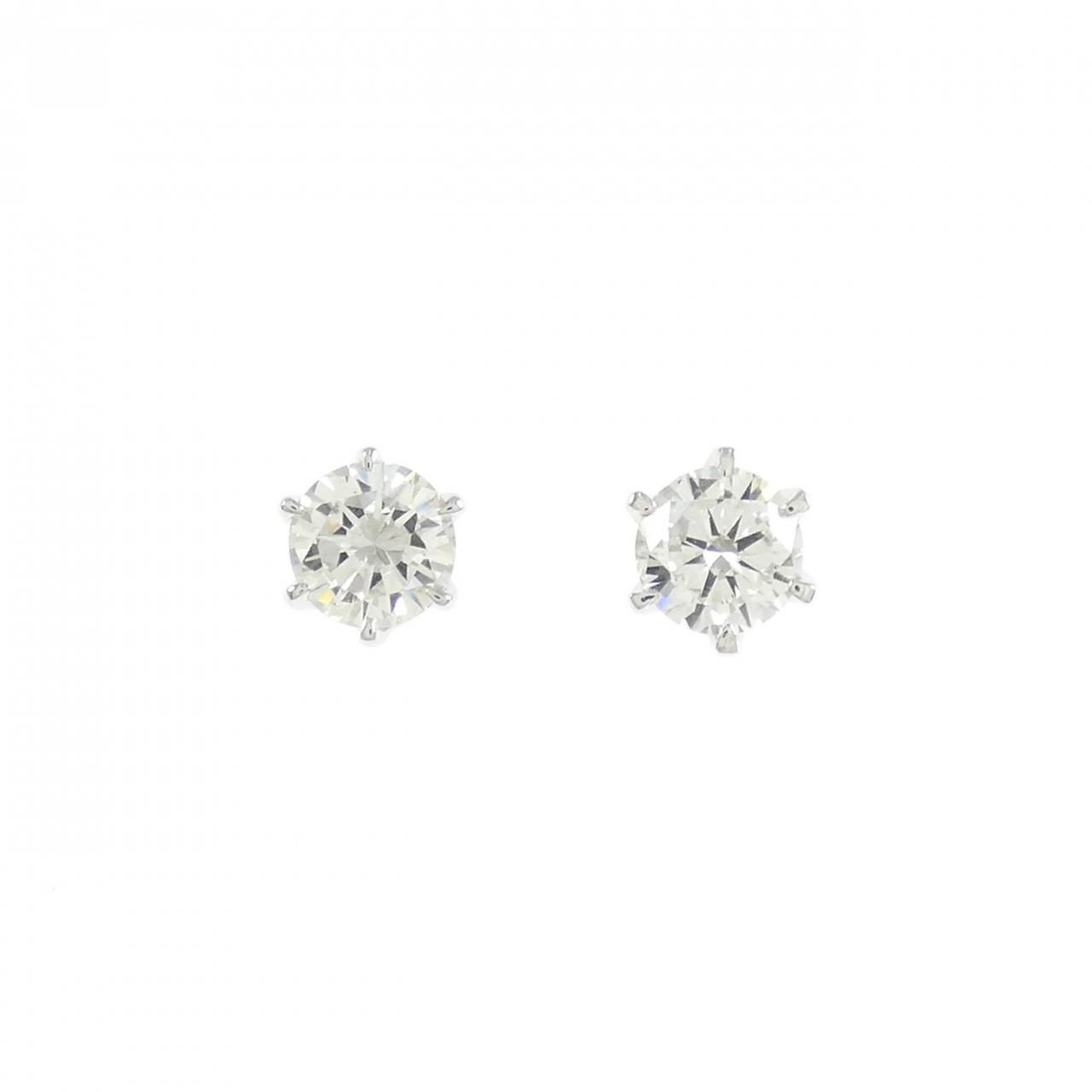 K 18 WG ダイヤモンド ピアス 0 416 CT 434 H J VS 2 SI 1 Good