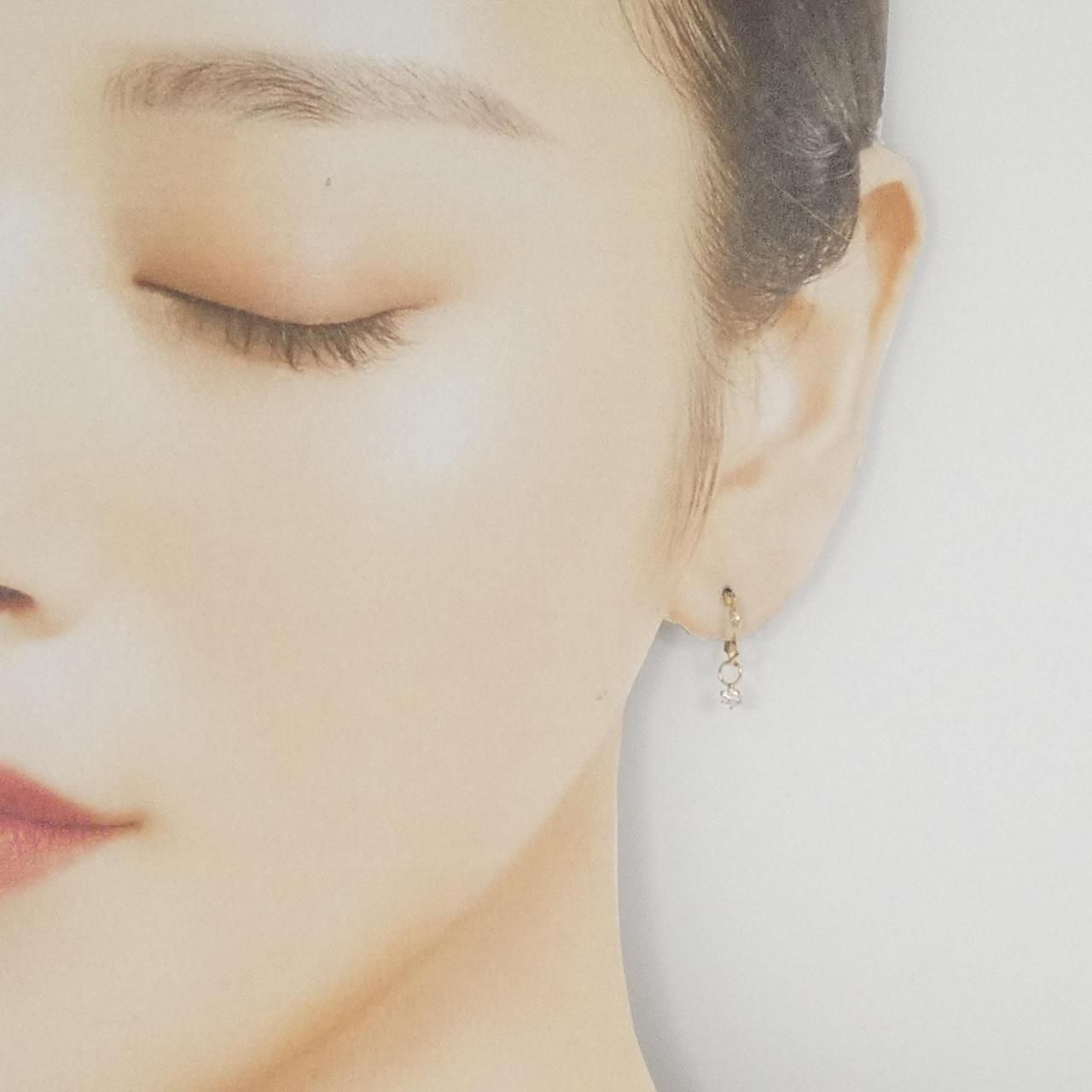  K 10 YG 18 ダイヤモンド ピアス 0.10 CT イヤリング アクセサリー