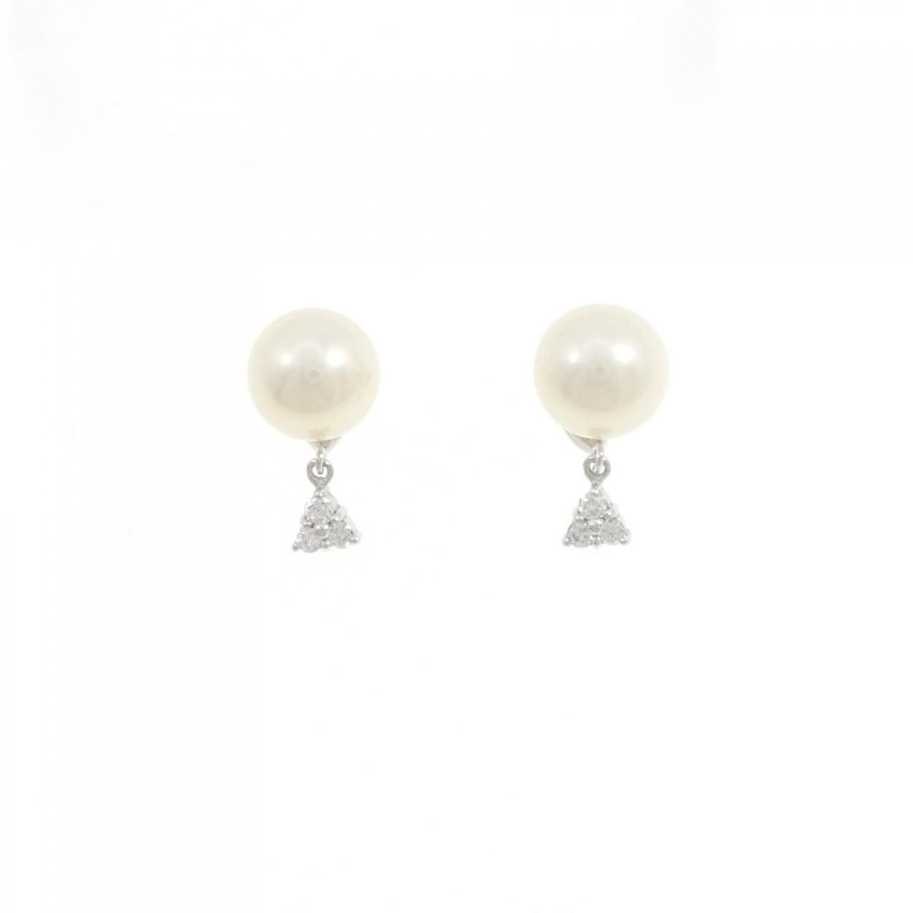 K 14 WG アコヤパール ピアス 7 6 mm