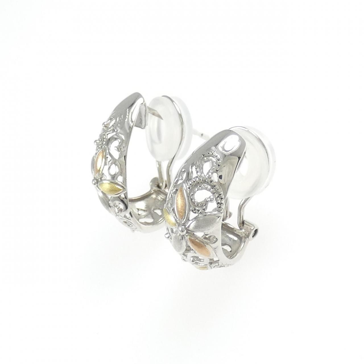 K 18スリー フラワー ピアス