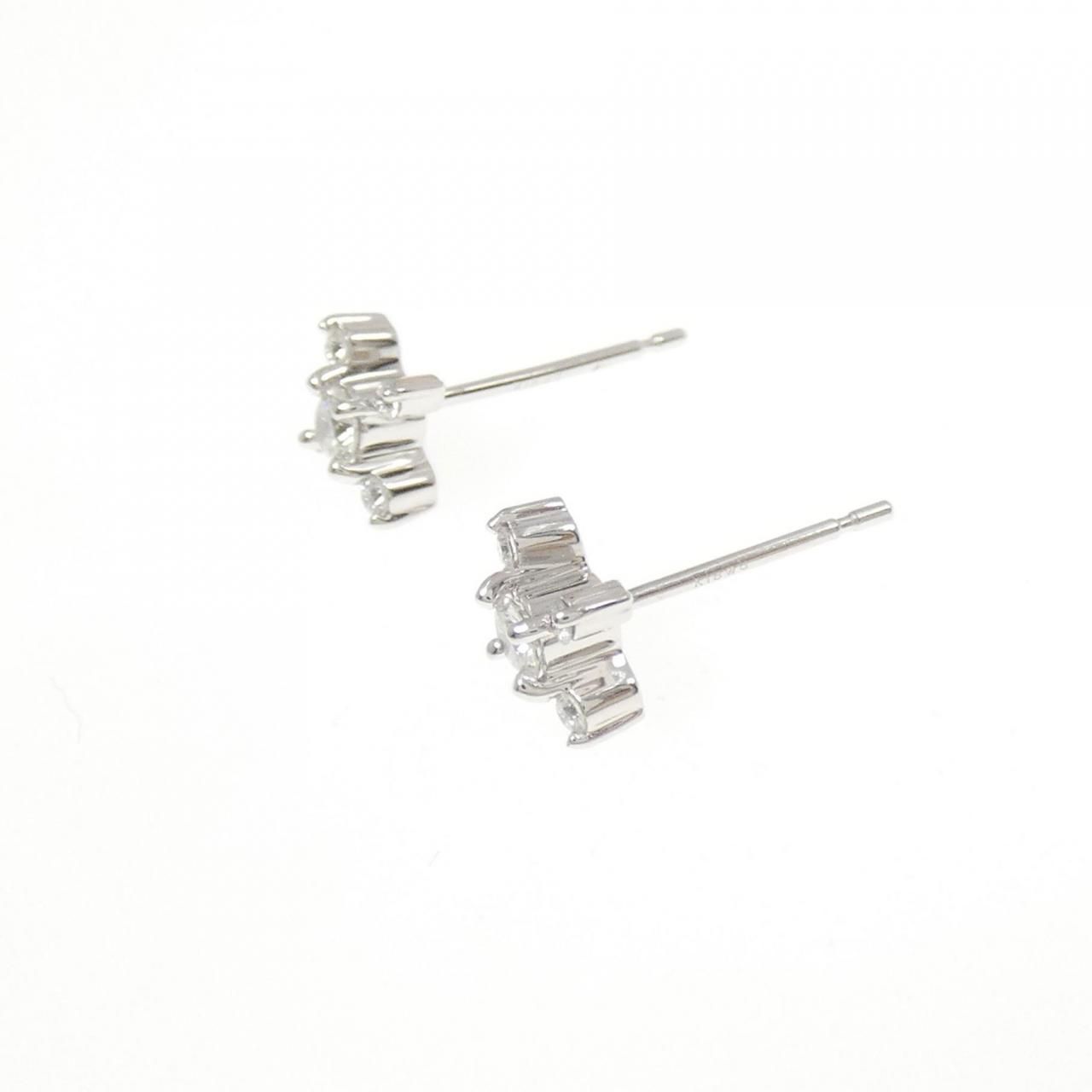 K18WG ダイヤモンド ピアス 0.28CT - メルカリ
