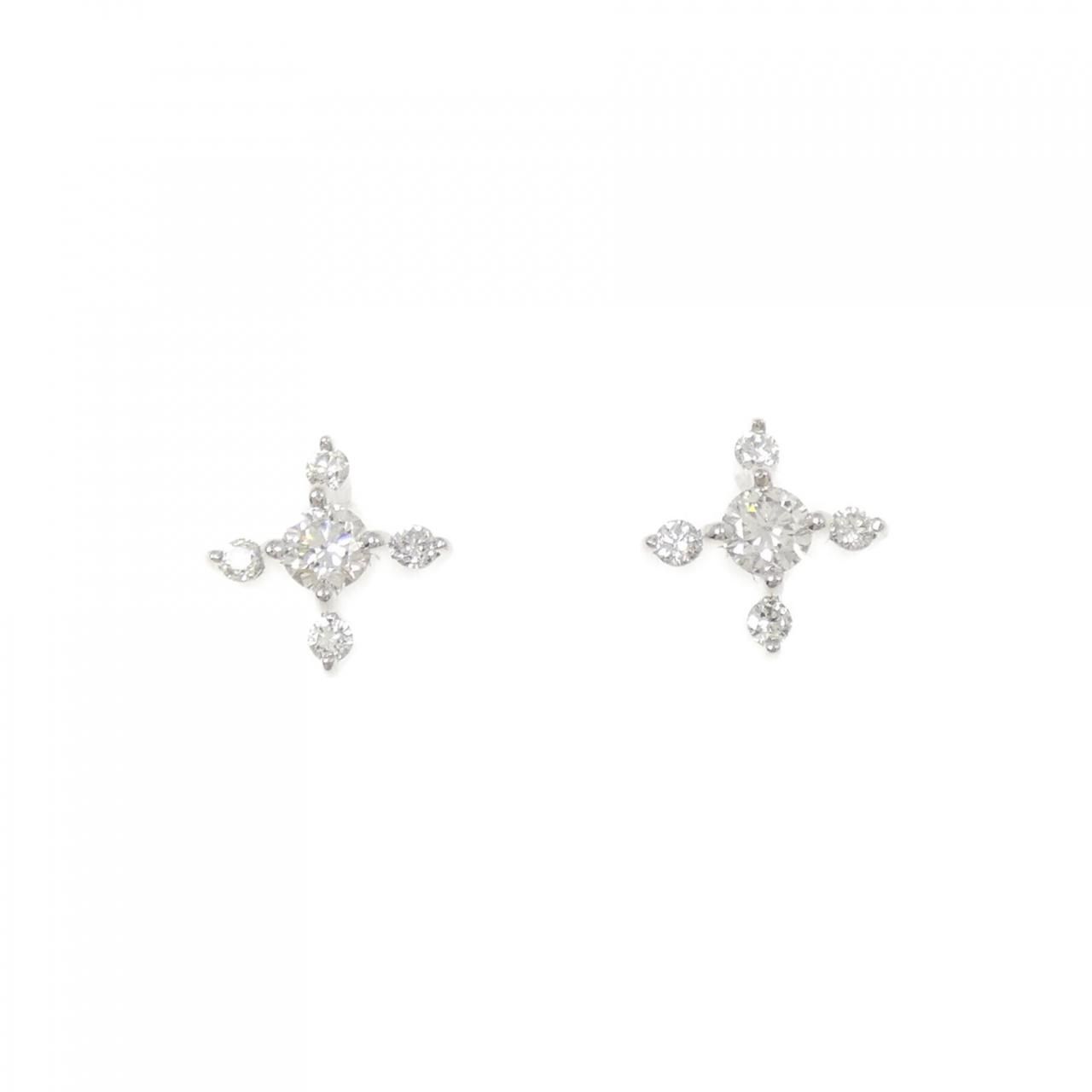K 18 WG ダイヤモンド ピアス 0 28 CT