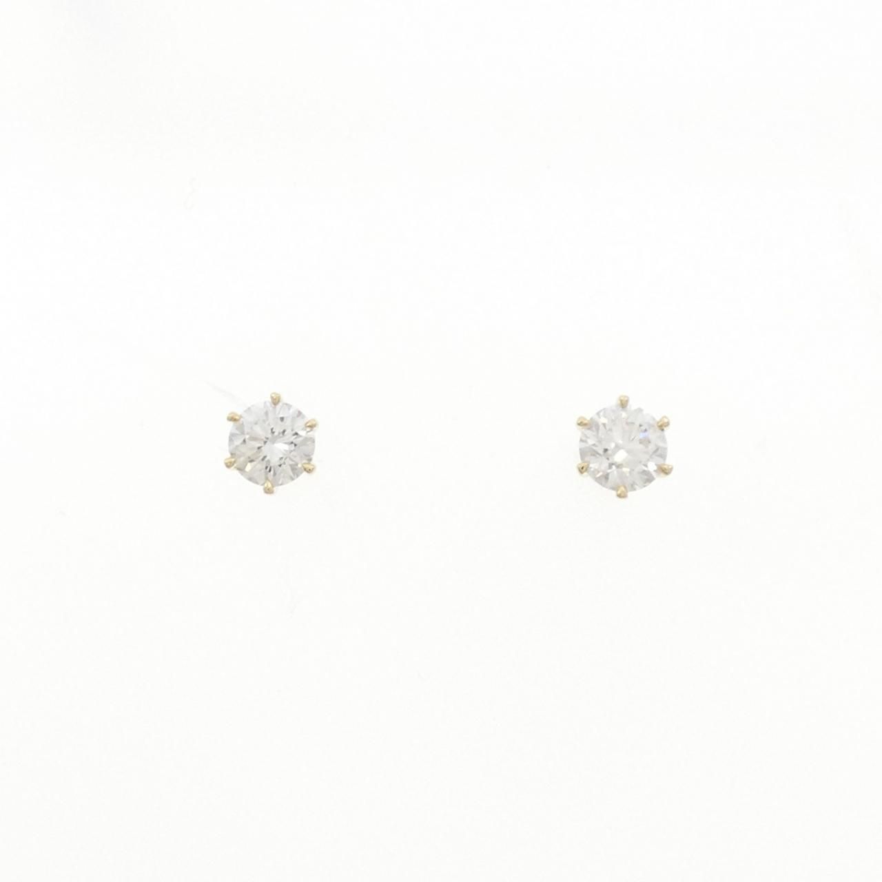 リメイク K 18 YG ST ダイヤモンド ピアス 0.205 CT 0.211 G SI 1-2 EXT